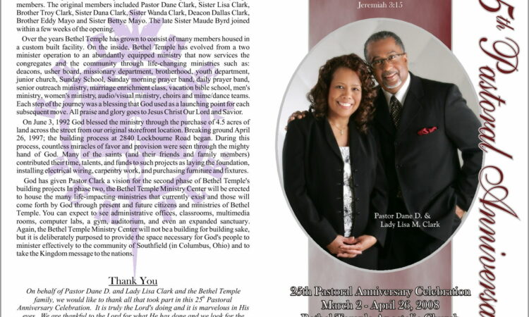 Pastor And Wife Appreciation Program Template