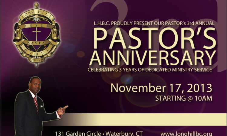 Pastor Anniversary Program Samples