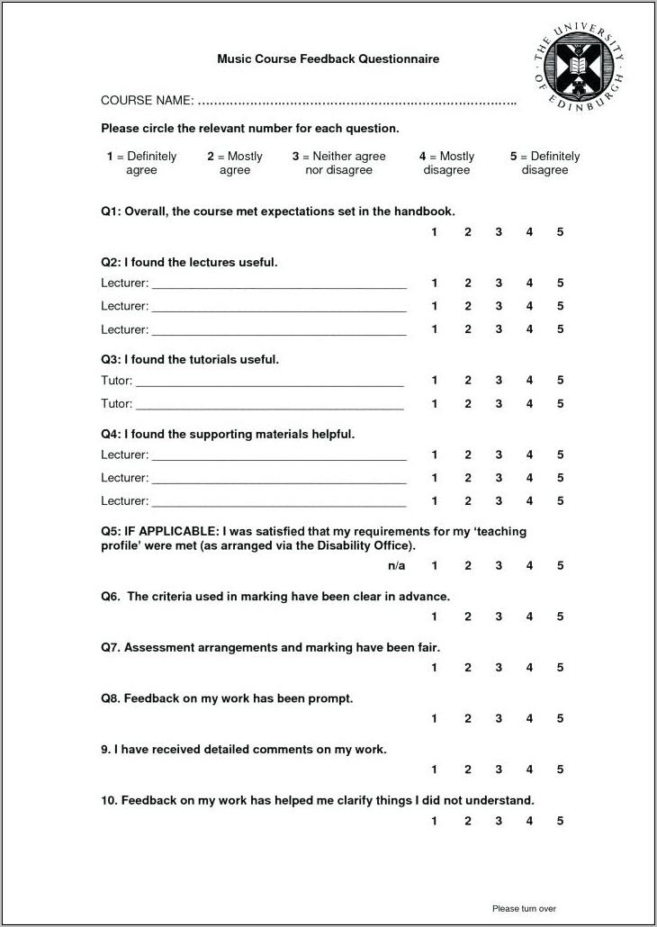 Patient Satisfaction Survey Questionnaire Free Download