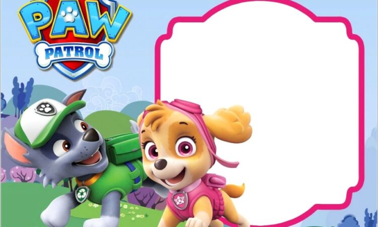 Paw Patrol Invitation Card Template