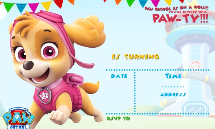 Paw Patrol Printable Invitations