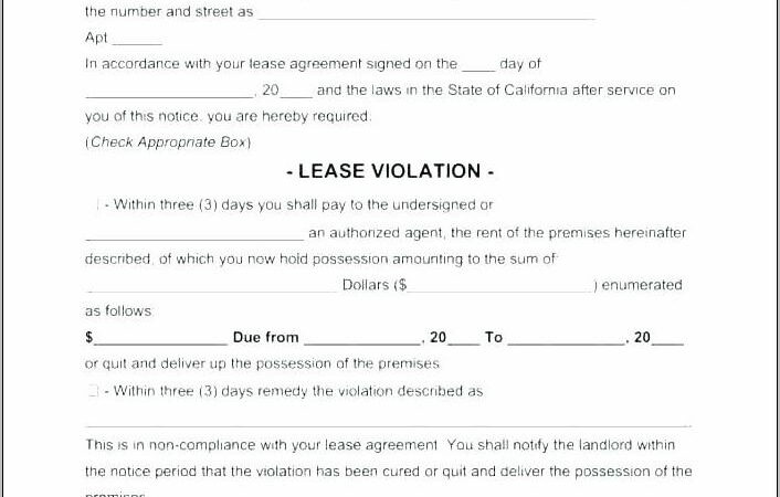 Pay Or Quit Notice Template