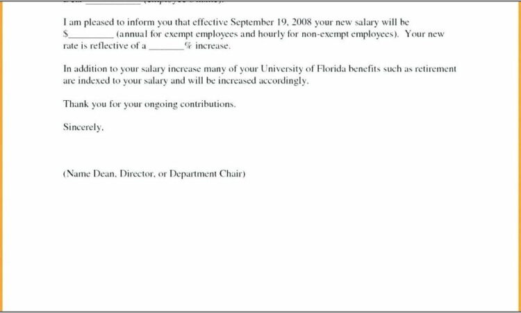 Pay Rate Increase Form Template