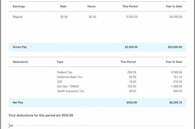 Pay Stub Sample Adp