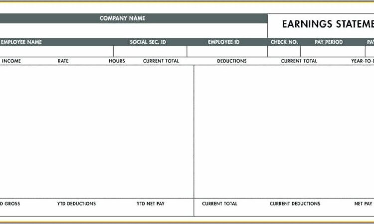 Paycheck Stub Template Free Download