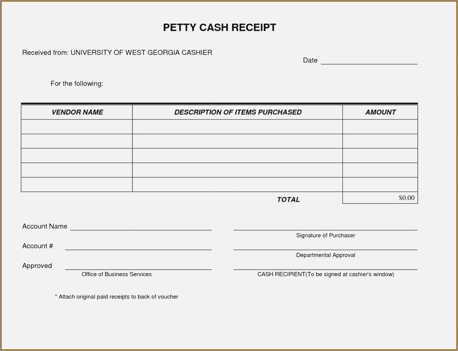 Payment Receipt Template Word Free