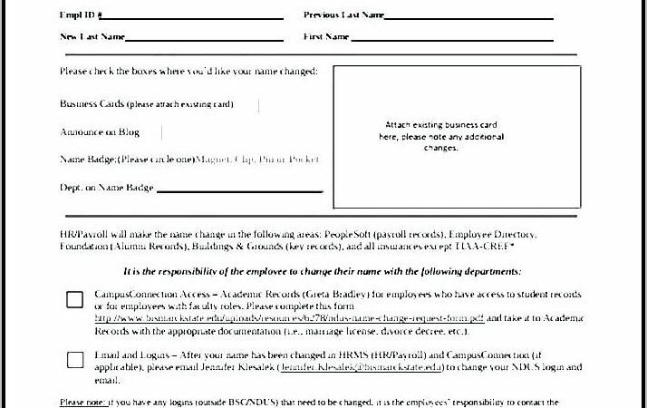 Payroll Change Form Template Free