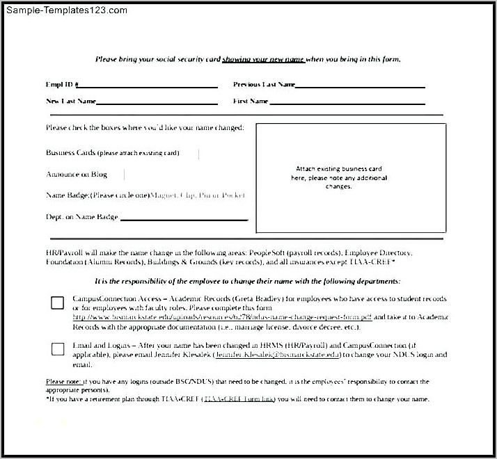 Payroll Change Form Template Free