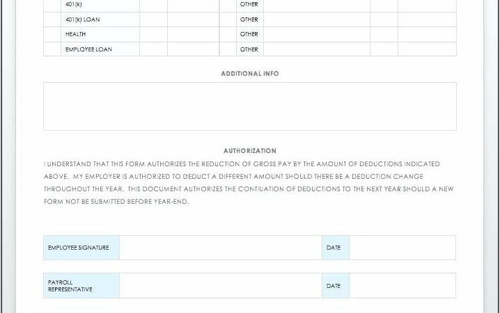 Payroll Deduction Form Template Canada