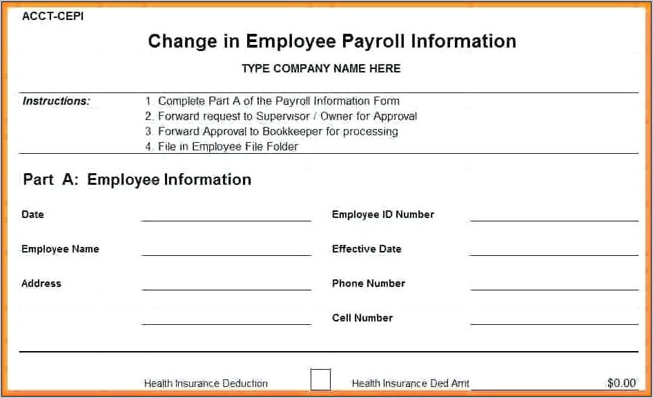 Payroll Deductions Authorization Form Templates