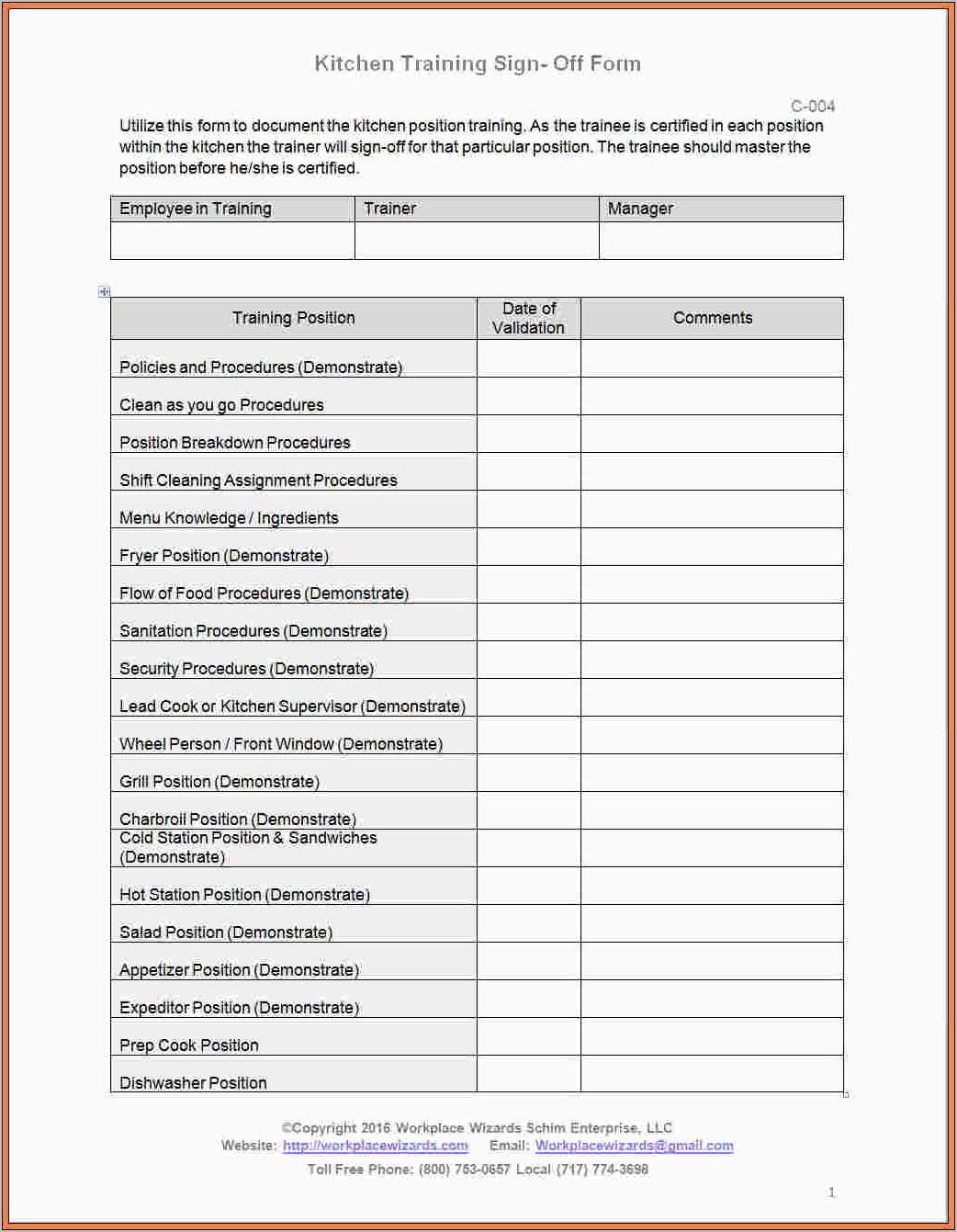 Payroll Sign In Sheet Template