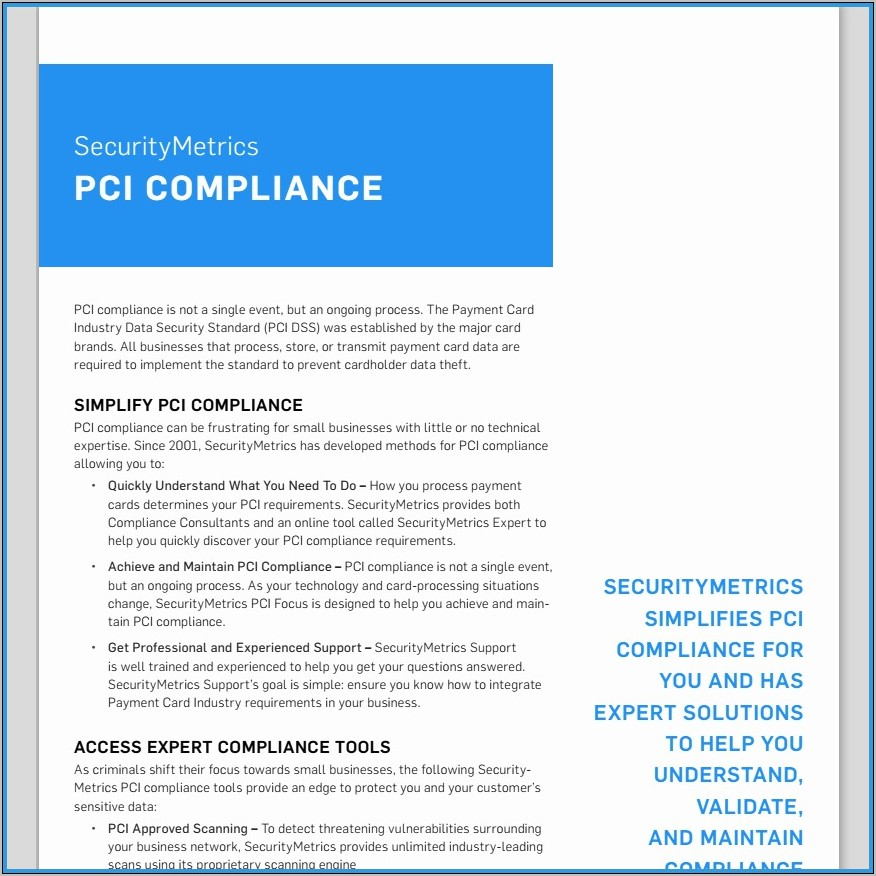 Pci Compliance Policy Template Free