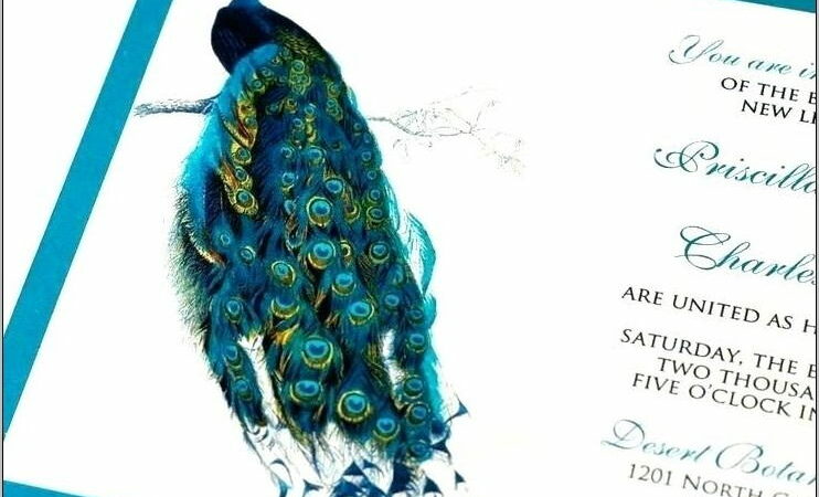 Peacock Wedding Invitation Templates Free