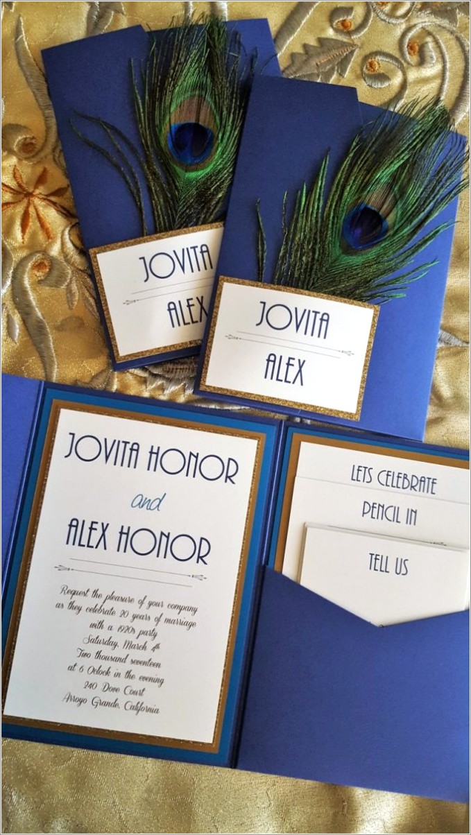 Peacock Wedding Invitations And Rsvp Cards