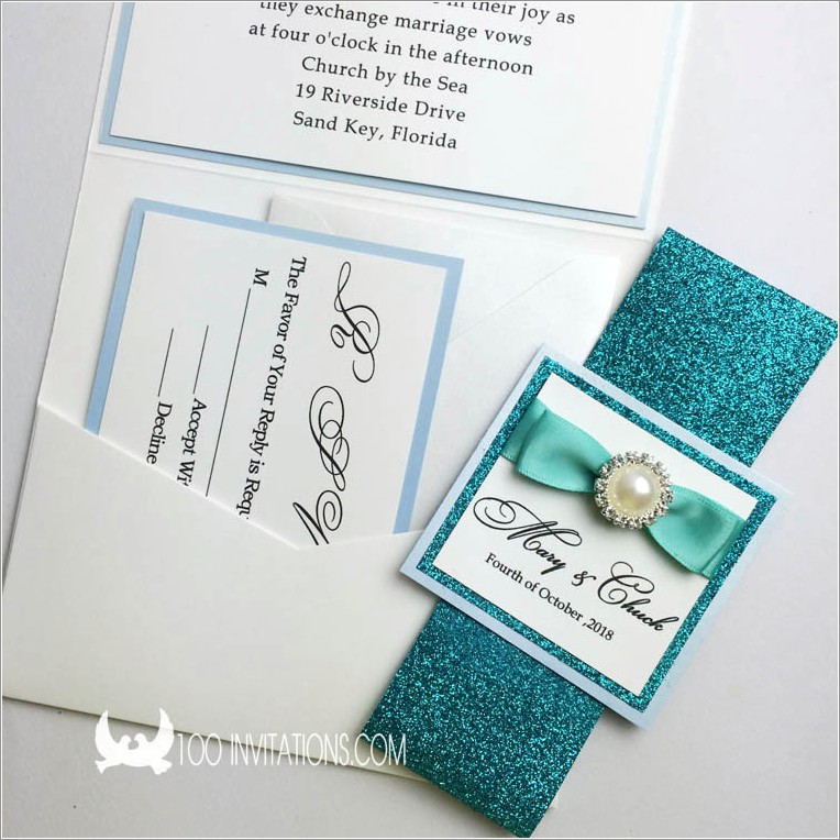 Peacock Wedding Invitations With Rsvp