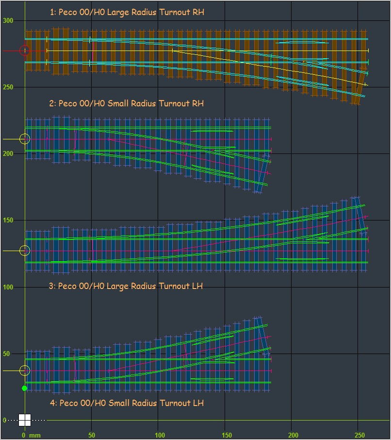 Peco Model Railway Track Templates