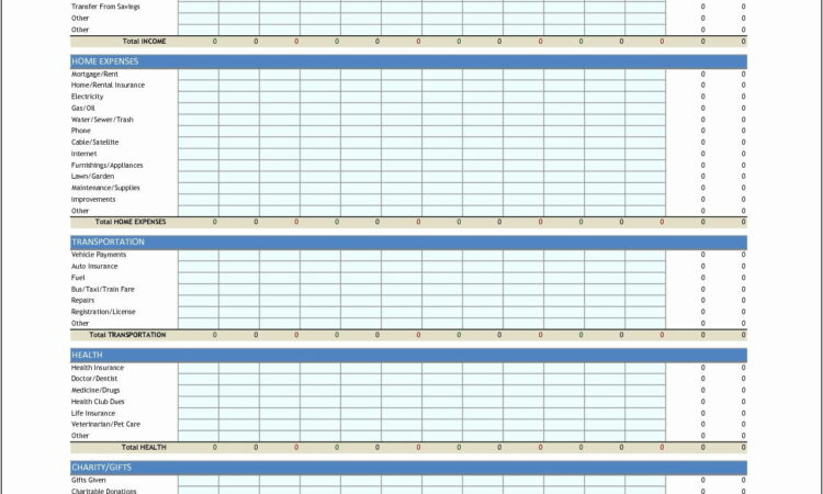 Personal Financial Spreadsheet Templates