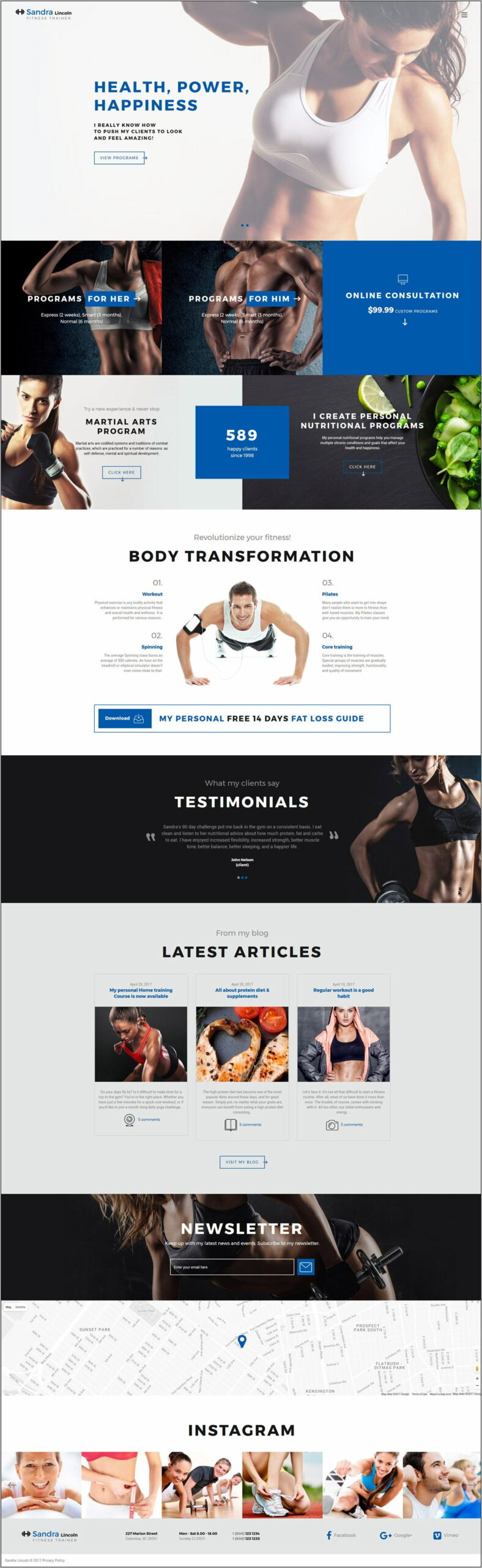 Personal Fitness Trainer Template