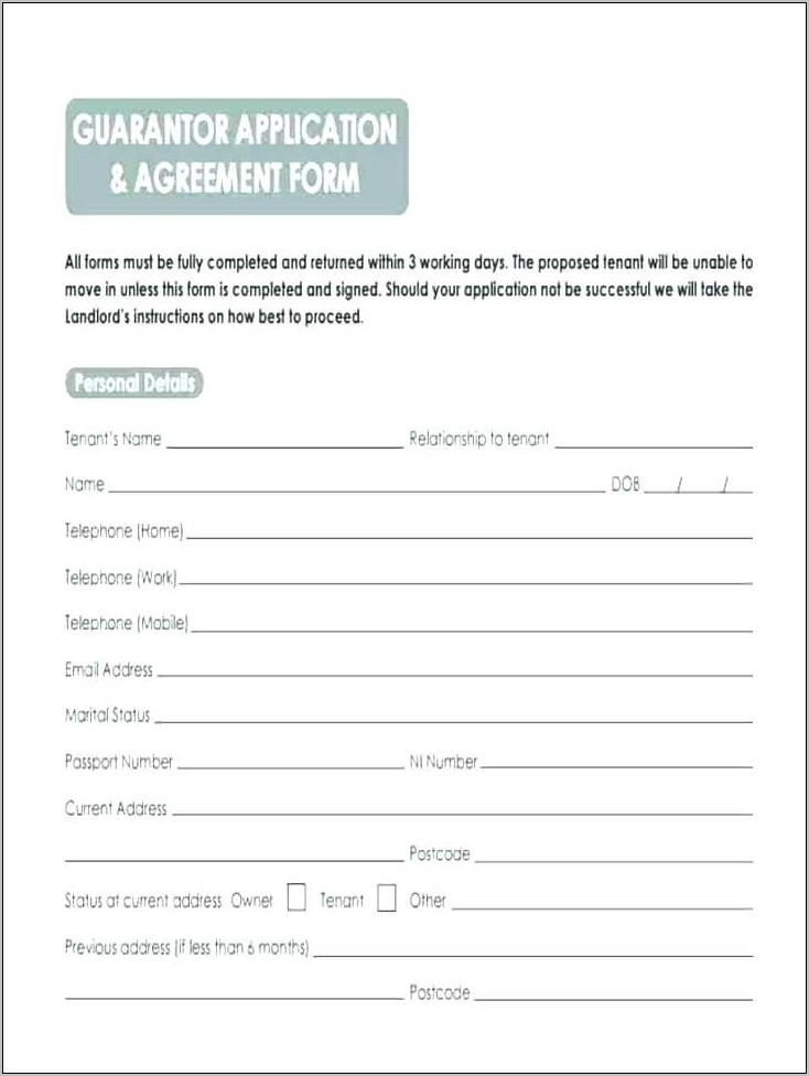Personal Guarantee Agreement Template
