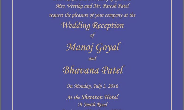 Personal Indian Wedding Invitation Wording For Friends