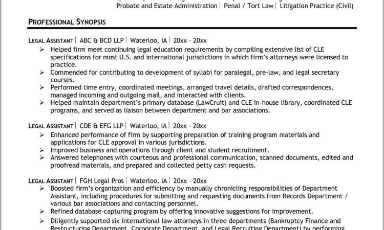 Personal Injury Attorney Resume