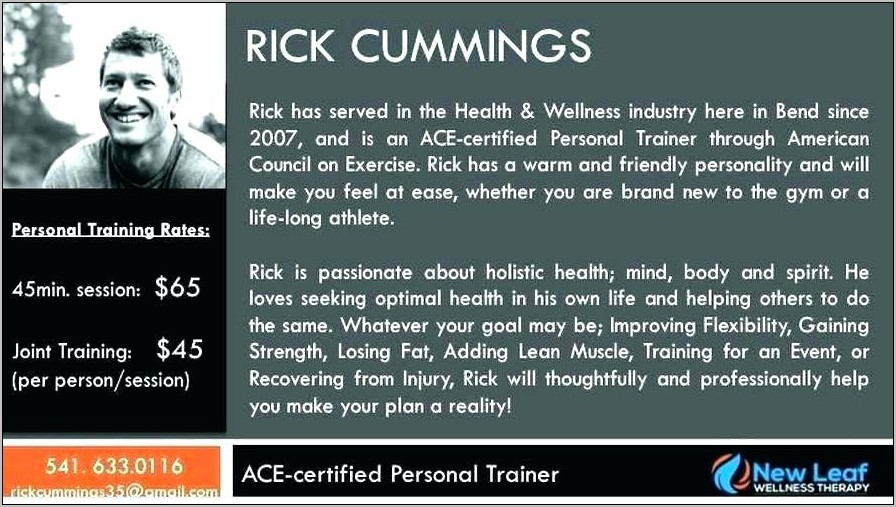 Personal Trainer Bio Samples