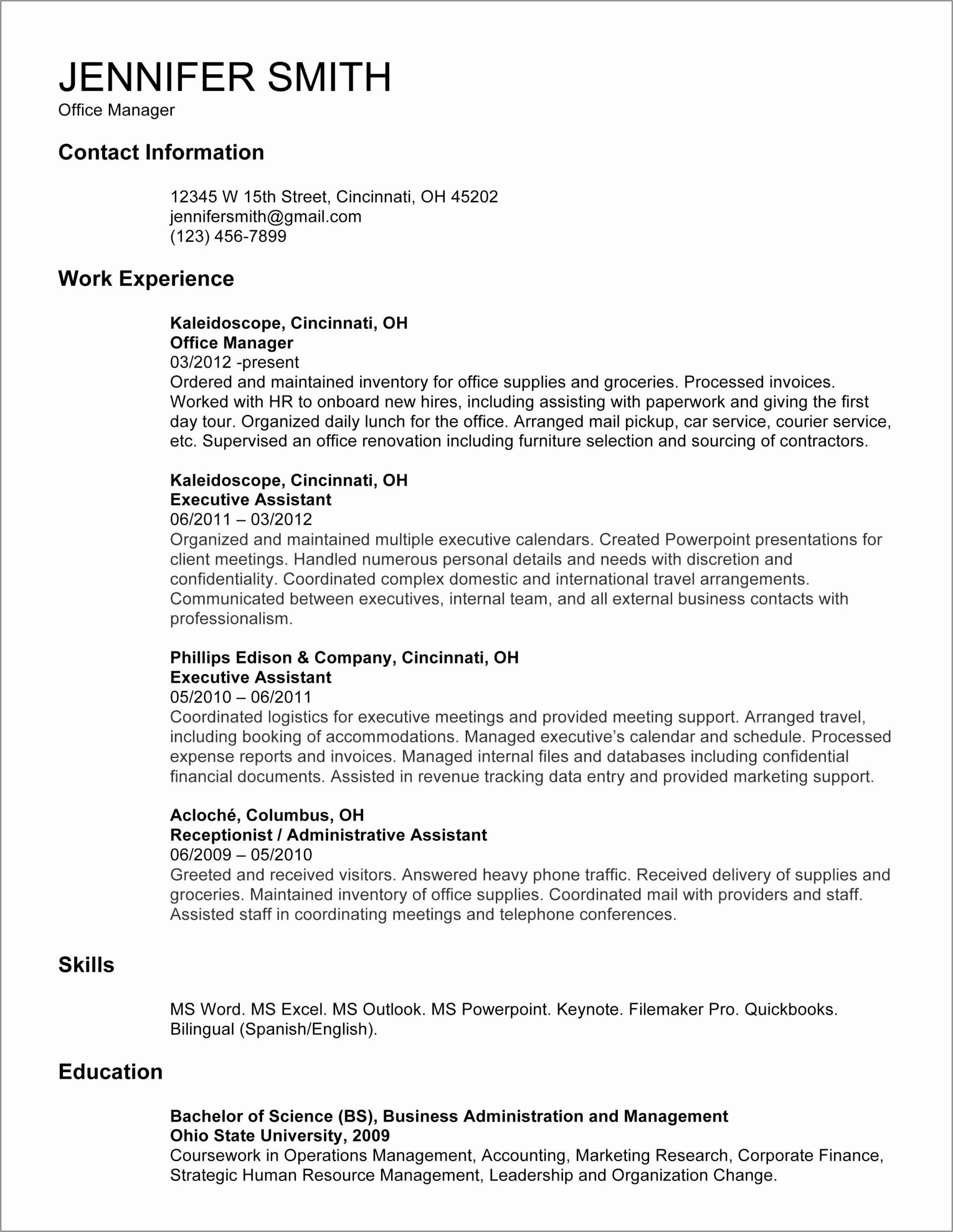 Personal Trainer Resume Format