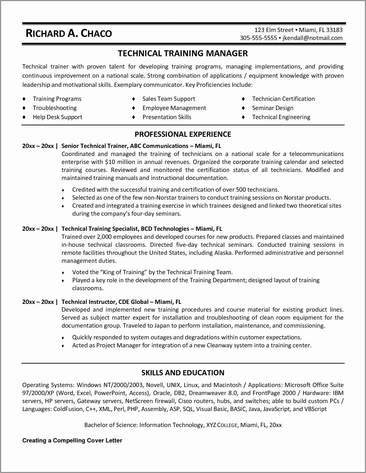 Personal Trainer Resume Templates