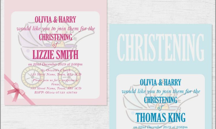 Personalised Christening Invites Uk