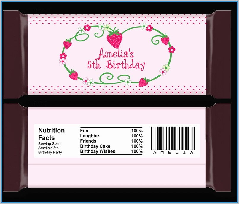 Personalized Candy Wrapper Template Free