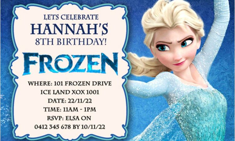 Personalized Frozen Invitation Template