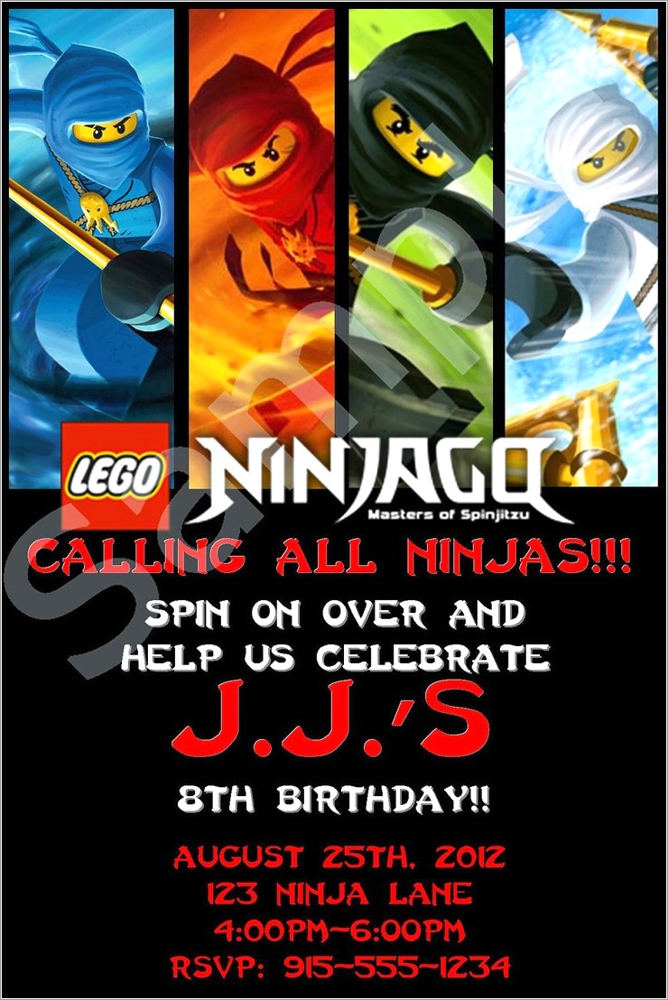 Personalized Lego Birthday Invitations