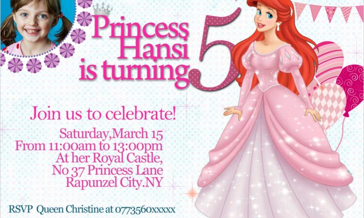 Personalized Little Mermaid Birthday Invitations