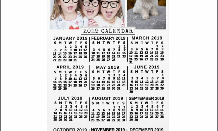 Personalized Monthly Calendar Template