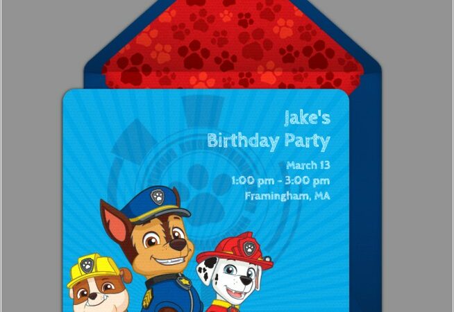 Personalized Paw Patrol Invitations Online