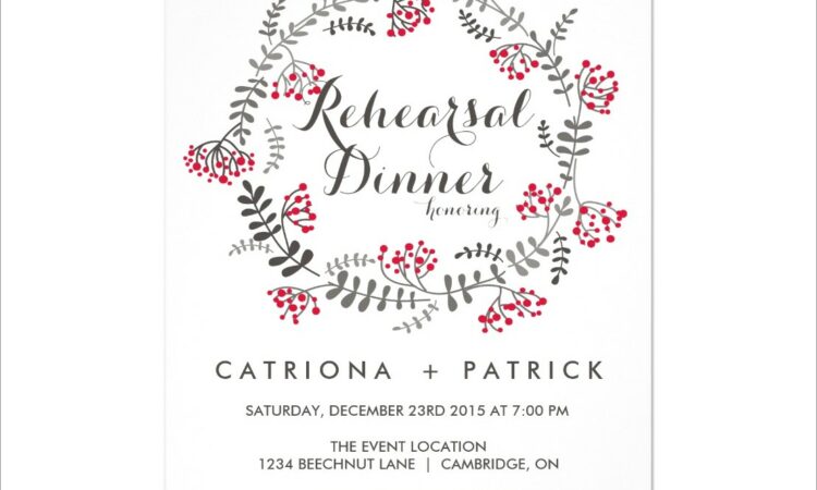 Personalized Rehearsal Dinner Invitations