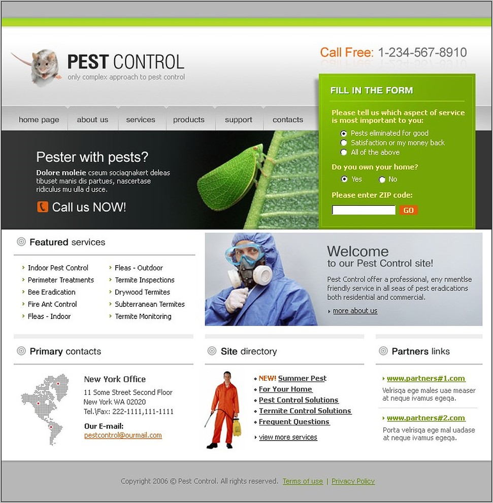 Pest Control Templates Free