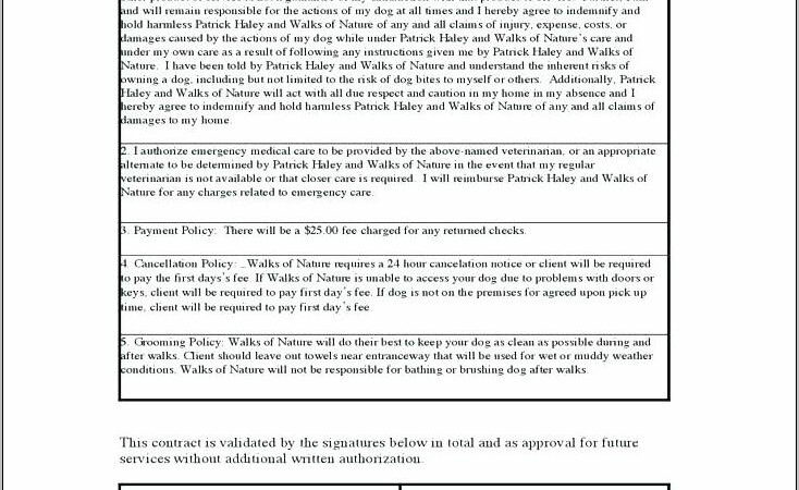 Pet Boarding Contract Template