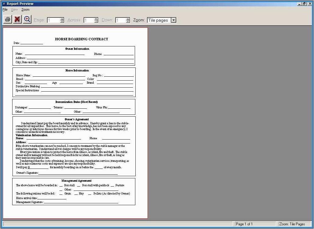 Pet Sitting Service Agreement Contract Template