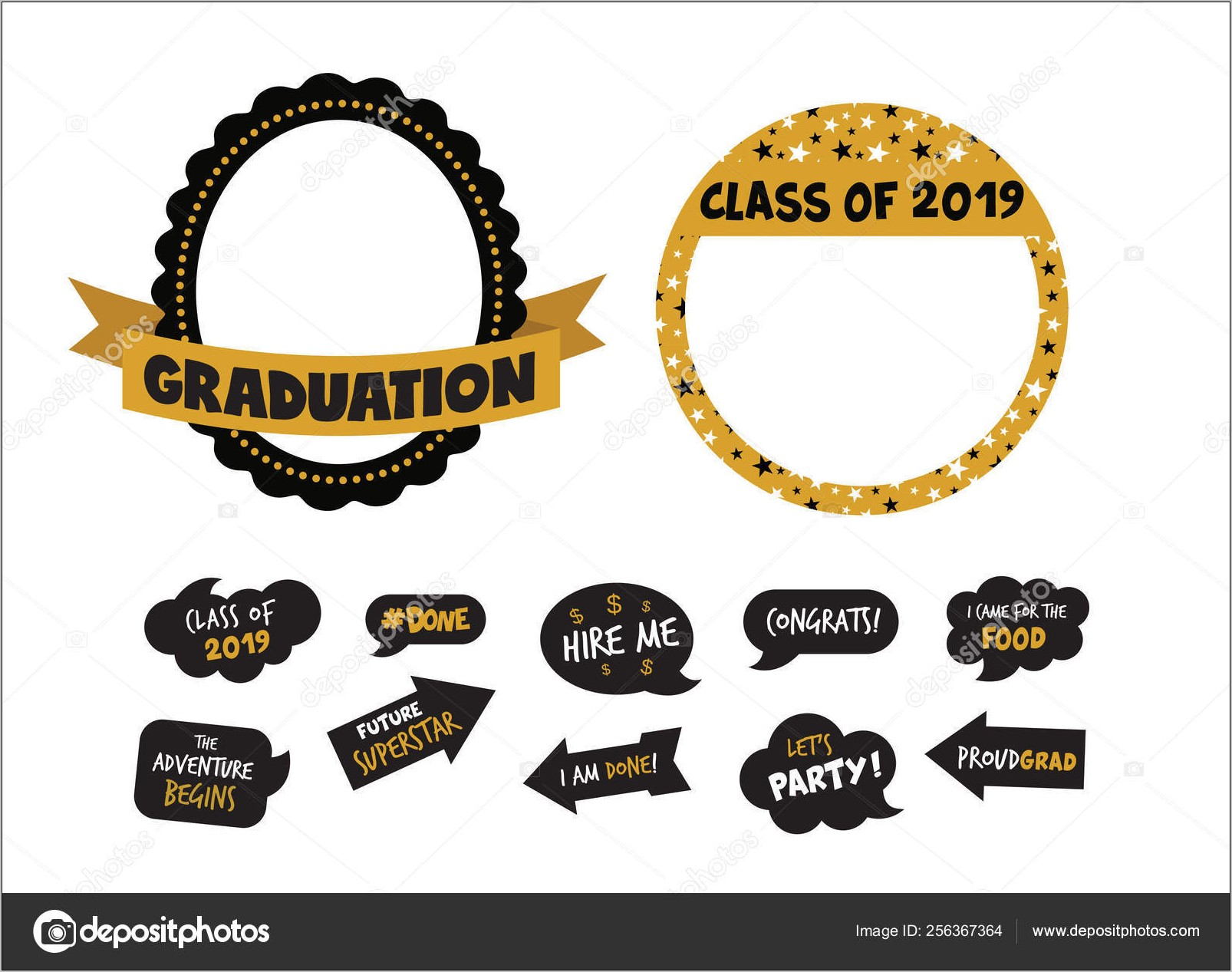 Photo Booth Props Template Graduation