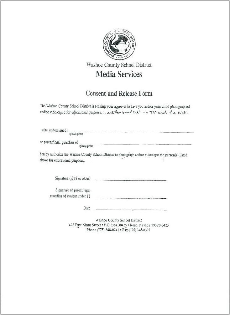 Photo Consent Form Template Word