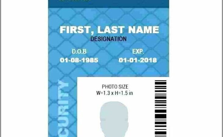 Photo Id Badge Template Free