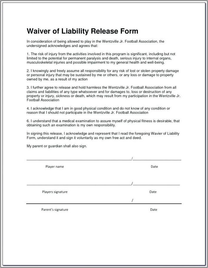 Photo Waiver Release Form Template Free