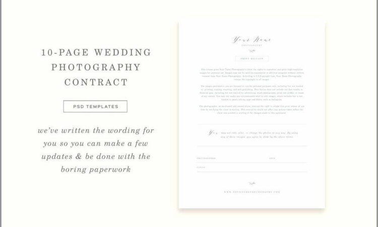 Photographer Contract Template Uk