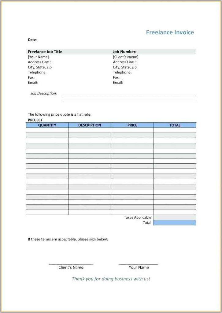 Photographers Invoice Template Free Download
