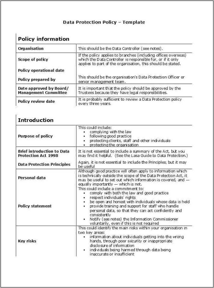 Physical Security Policy Template Uk
