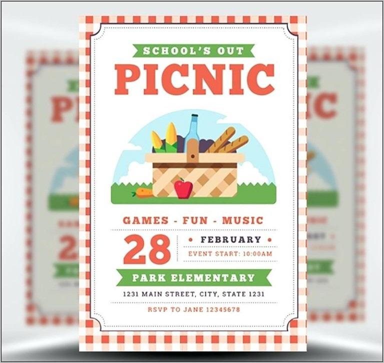 Picnic Invitation Template Word