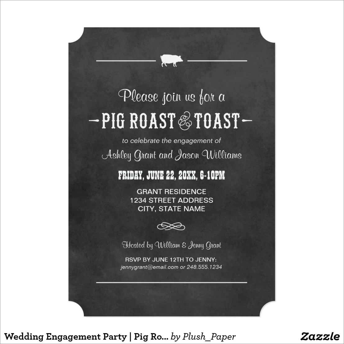 Pig Roast Wedding Invitations