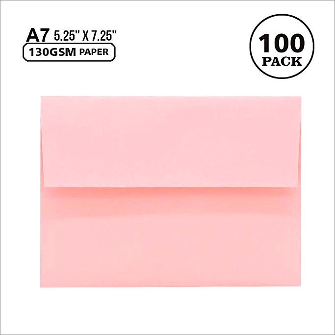 Pink Invitation Envelopes 5x7