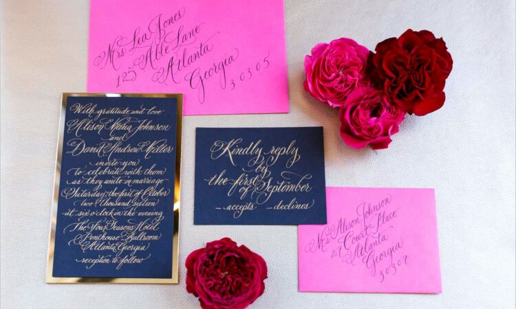 Pink Purple Wedding Invitations